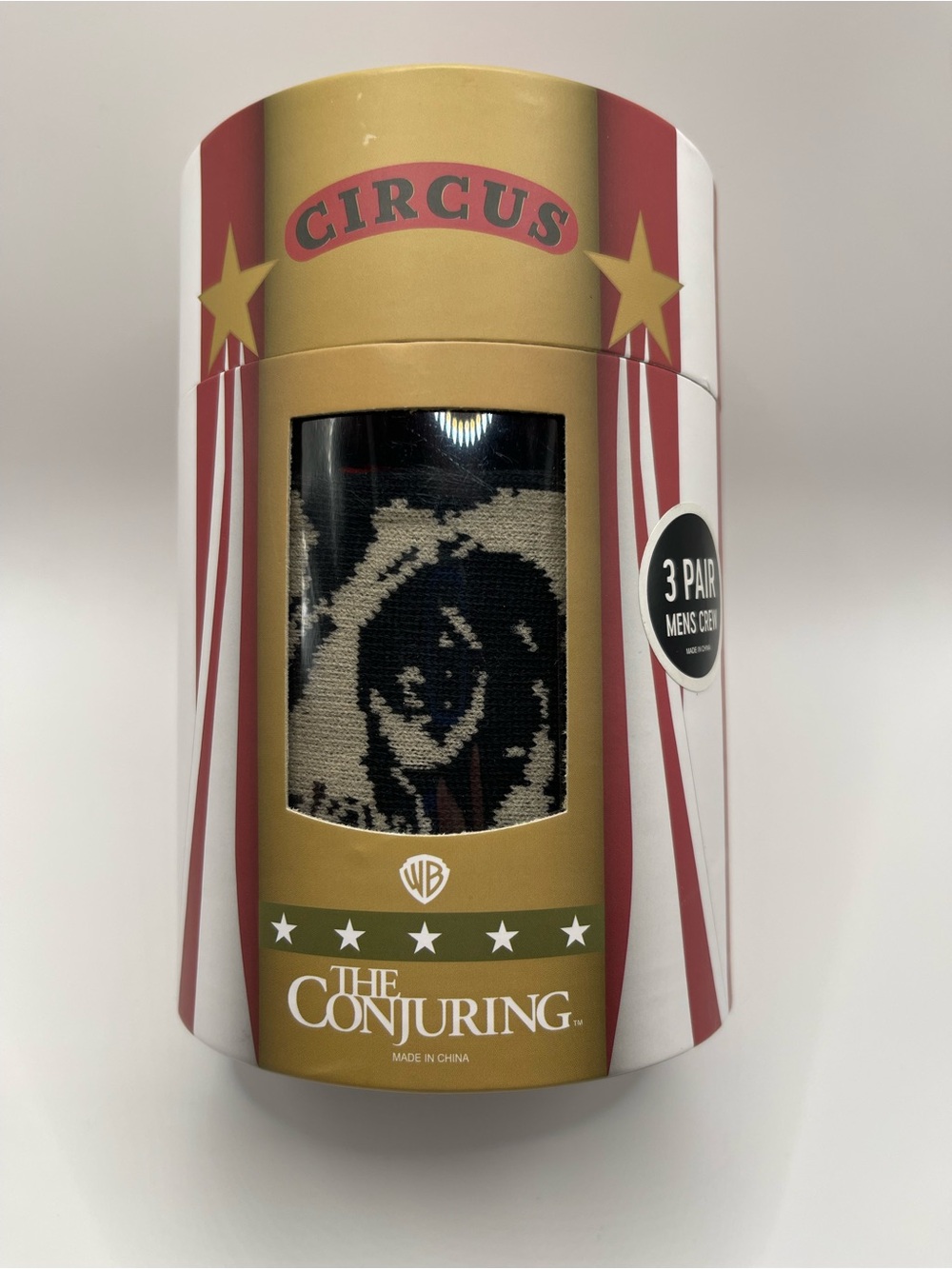 The Conjuring Horror Movie 3 Pack Men’s Crew Socks 10-13 NWT Dark Academia Goth